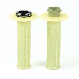 HANDLEBAR GRIP MX R-WORKS LOCK ON ARAMID, TAPERED/HALF WAFFLE